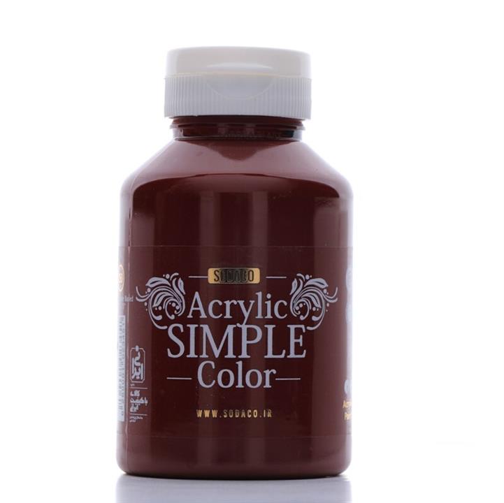 رنگ اکریلیک  ساده سوداکو 250 میل زرشکی کدacrylic simple 3301